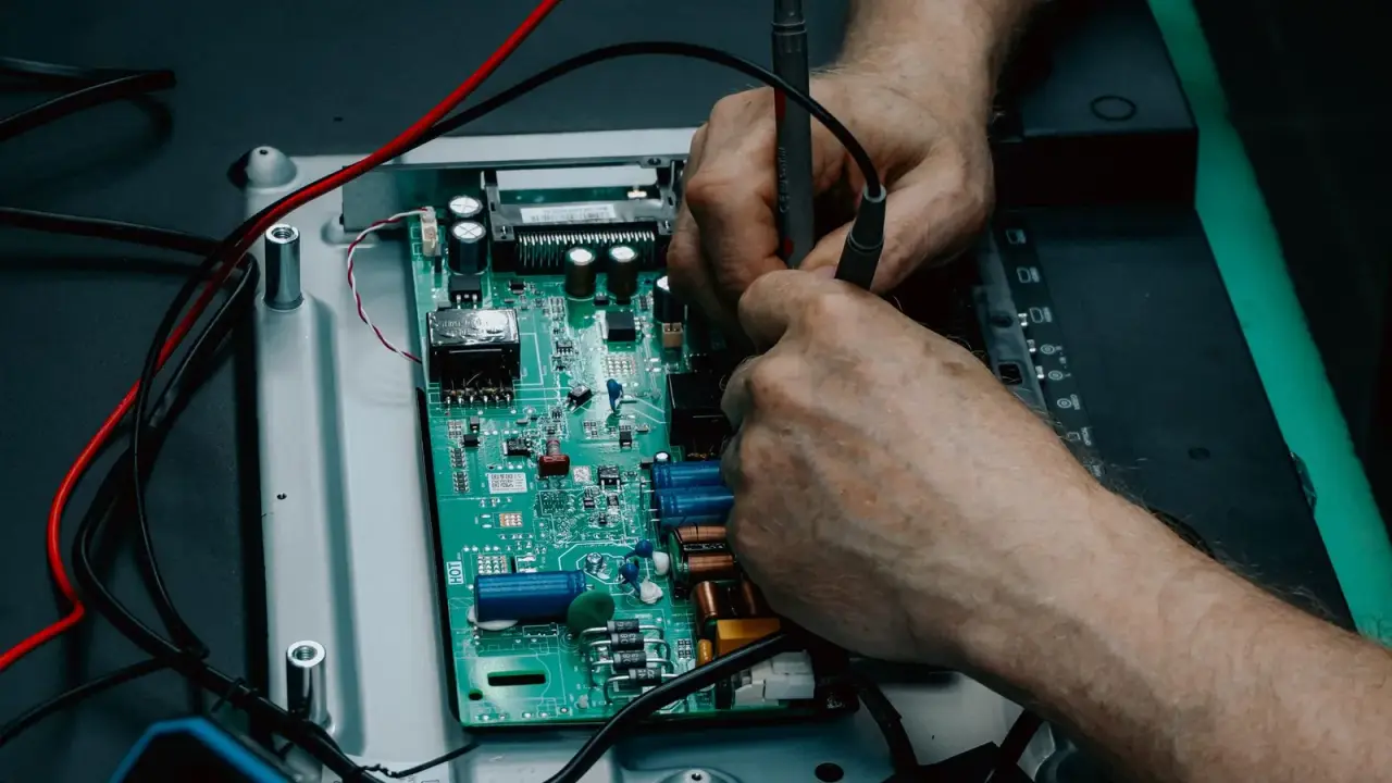 Atölyede elektronik kart onarımı